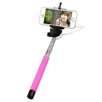 SELFIE STICK WITH CABLE PINK SELFIE EXPANDABLE HANDHELD SELF PORTRAITS