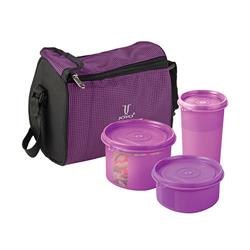 Joyo Fresherware Airtight Bento Set - Purple, 4 pcs