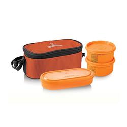 Joyo Fresherware Airtight Happy Lunch Set - Orange, 3 pcs