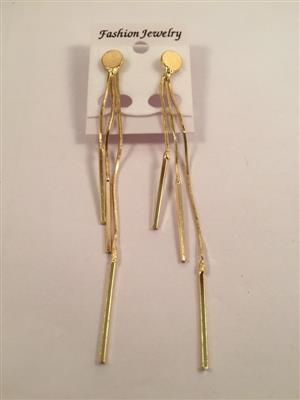 Long tassels  gold toned glamorous earrings