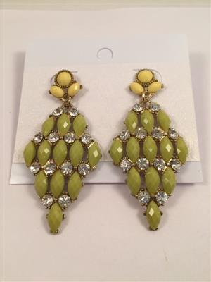 Glamorous and elegant green shaded traditional earrings