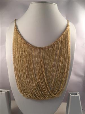 Multi gold toned chain necklace
