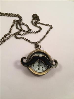 Moustache watch vey stylish and trendy long chain