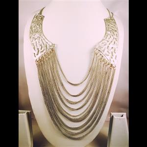 Silver toned long necklace